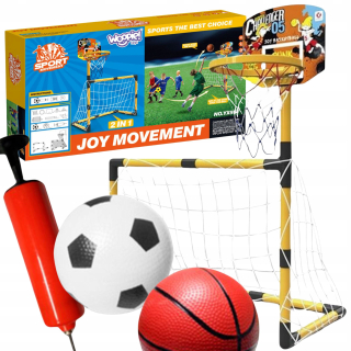SET BASKETBAL BRAKMA FUTBALOVÁ PUMPA 2v1 PUMP ŠPORTOVÁ HRA WOOPIE